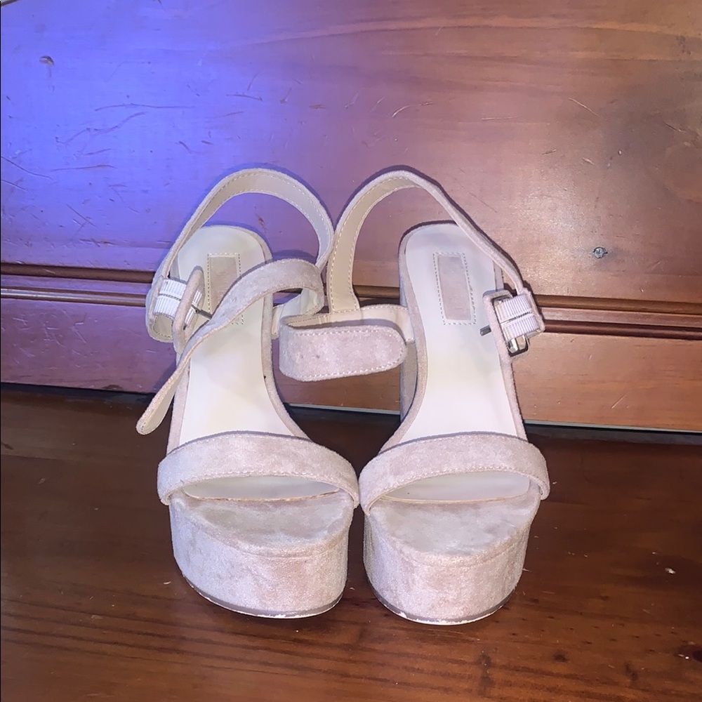 Beige Platform Sandals